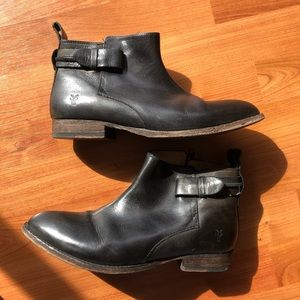 Frye black leather ankle booties - 7.5